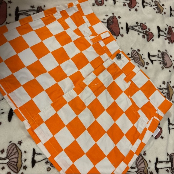 Dresses & Skirts - Orange and White Checkered Skirt